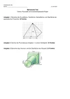 Vorschau - Arbeitsblätter - Test Pyramide und zusammengesetzte Körper - Deckblatt