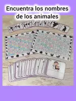 Vista previa - Hojas de trabajo - Encuentra los nombes de los animales - Portada