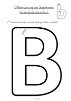 Vorschau - Arbeitsblätter - Differenzierung von Graphemen: b Schreibrichtung Übung - Seite 1