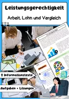 Vorschau - Arbeitsblätter - Die Leistungsgerechtigkeit: Fairness & Sozialkunde - Deckblatt