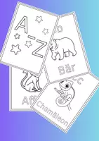 Vorschau - Mal- und Bastelvorlagen - Mein großes A–Z Alphabet zum Ausmalen - Deckblatt