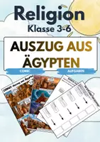 Vorschau - Arbeitsblätter - Exodus: Der Auszug aus Ägypten | Vorgeschichte der 10 Gebote | Comic & Aufgaben | Klasse 3-6 - Deckblatt