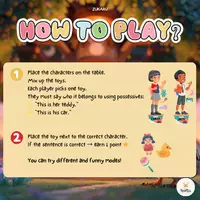 Vista previa - Juegos / Gamificación - Possessives English Game | Juegos de inglés posesivos (my, your, his, her, their) | Actividad manipulativa ESL - página 1