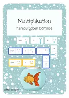 Vorschau - Stationenlernen - Multiplikation - Kernaufgabendominos - Deckblatt
