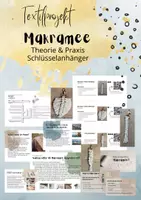 Vorschau - Mal- und Bastelvorlagen - Makramee - Textilprojekt - Theorie & Praxis - Schlüsselanhänger - Deckblatt