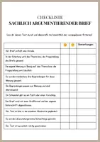 Vorschau - Arbeitsblätter - Checkliste_Sachlich argumentierender Brief - Deckblatt