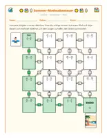 Vorschau - Spiele - Bruchaddition Labyrinth Sommer – Brüche Addieren - Seite 1