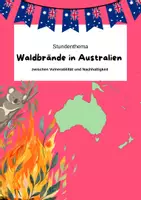 Vorschau - Arbeitsblätter - Waldbrände in Australien - Deckblatt
