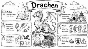 Vorschau - Arbeitsblätter - Arbeitsblätter zum Thema "Drachen" + Lösung & MP3 + Infografik - Seite 3