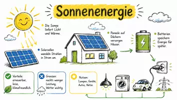 Vorschau - Arbeitsblätter - Lernposter + Arbeitsblätter zum Thema "Sonnenenergie" + Lösung & MP3 + Mindmap + Infografik - Seite 2
