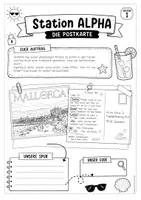 Vorschau - Arbeitsblätter - Sommer Escape Room für Klasse 5–6 – fächerübergreifendes Unterrichtsmaterial mit 4 Stationen und ppt - Seite 2
