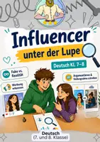 Vorschau - Arbeitsblätter - Influencer Werbung & Stellungnahme | Deutsch Klasse 7/8 - Deckblatt