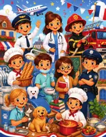 Vorschau - Arbeitsblätter - Lernspiele Berufe für Kindergartenkinder - Seite 1