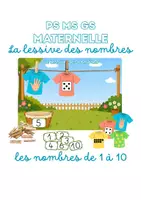 Aperçu - Jeux - La lessive des nombres – Jeu de correspondance des représentations des nombres de 1 à 10 | PS MS GS - Page de couverture