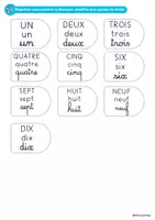 Aperçu - Jeux - GS-CP – Les mots-nombres | Atelier autonome de lecture et d’association des mots-nombres de 1 à 10 - Page 3