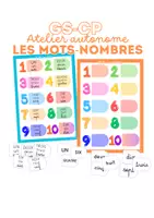Aperçu - Jeux - GS-CP – Les mots-nombres | Atelier autonome de lecture et d’association des mots-nombres de 1 à 10 - Page de couverture