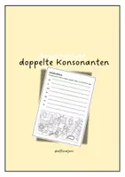 Vorschau - Arbeitsblätter - Doppelte Mitlaute finden - Deckblatt