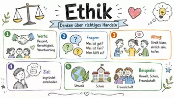 Vorschau - Arbeitsblätter - Lernposter + Arbeitsblätter "Ethik" + Lösung & MP3 + Mindmap + Infografik - Seite 2