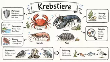 Vorschau - Arbeitsblätter - Lernposter + Arbeitsblätter zum Thema "Krebstiere" + Lösung & MP3 + Mindmap + Infografiken - Seite 2
