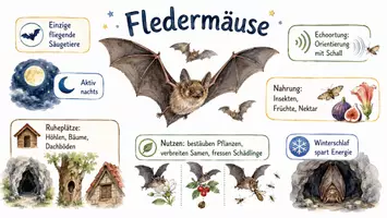 Vorschau - Arbeitsblätter - Arbeitsblätter zum Thema "Fledermäuse" (Lückentext, Hörverstehen) + Lösung & MP3 + Infografik - Seite 3