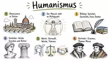 Vorschau - Arbeitsblätter - Lernposter + Arbeitsblätter zum Thema "Humanismus" + Lösung & MP3 + Mindmap + Infografik - Seite 2