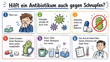 Vorschau - Arbeitsblätter - Lernposter + Arbeitsblätter zum Thema "Hilft ein Antibiotikum auch gegen Schnupfen?" + Lösung & MP3 + Mindmap + Infografik - Seite 2