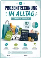 Vorschau - Arbeitsblätter - Prozentrechnung im Alltag - Mathe Vertretungsstunde - Deckblatt