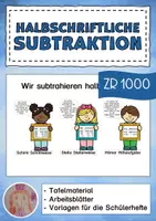 Vorschau - Arbeitsblätter - Halbschriftliches Subtrahieren ZR 1000 - Deckblatt