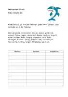 Vorschau - Arbeitsblätter - Wortarten Haie - Nomen, Verben, Adjektive üben - Deckblatt