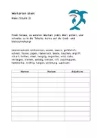 Vorschau - Arbeitsblätter - Wortarten Haie - Nomen, Verben, Adjektive üben - Seite 1