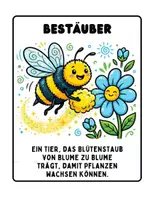 Vorschau - Fördermaterial/Inklusion - Wortschatzkarten Pollen & Bestäuber | Sachunterricht Poster Grundschule | PDF & PPTX - Seite 2