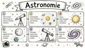 Vorschau - Arbeitsblätter - Arbeitsblatt zum Thema "Astronomie" + Onlineübung & MP3 + Infografik - Seite 1