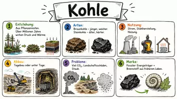 Vorschau - Arbeitsblätter - Lernposter + Arbeitsblätter zum Thema "Kohle" + Lösung & MP3 + Mindmap + Infografik - Seite 2