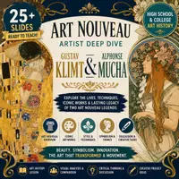 Vorschau - Präsentationen/Tafelbilder - Art Nouveau Artist Deep Dive | Gustav Klimt & Alphonse Mucha Art History Lesson - Deckblatt