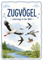 Vorschau - Arbeitsblätter - Zugvögel - Arbeitsblatt Klasse 2/3 (mit Lösung) - Deckblatt