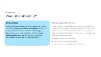 Vorschau - Präsentationen/Tafelbilder - Kubismus & Pablo Picasso – Kunstgeschichte Präsentation mit Bildanalyse | 25 Folien - Seite 1