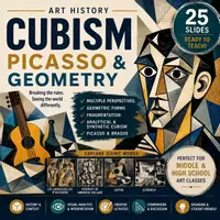 Vorschau - Präsentationen/Tafelbilder - Cubism & Pablo Picasso Presentation | Art History Lesson Slides Grades 6–12 - Deckblatt