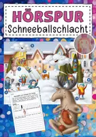 Vorschau - Arbeitsblätter - Hörspurgeschichte Winter Schneeballschlacht - Deckblatt