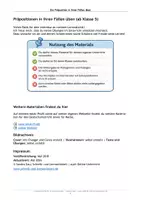 Vorschau - Unterrichtsreihen - Die Präpositionen in ihren Fällen üben - Seite 1