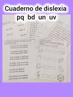 Vista previa - Hojas de trabajo - Dislexia cuadernillo lectoescritura pq bd un vu - Portada