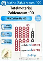 Vorschau - Fördermaterial/Inklusion - Tafelmaterial Zahlenraum 100 - Deckblatt