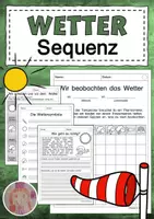 Vorschau - Unterrichtsreihen - Wetter im Sachunterricht - Deckblatt