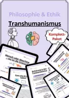 Vorschau - Unterrichtsreihen - Transhumanismus – Der Mensch zwischen Technik, Ethik und Zukunft (Komplettpaket: Philosophie/Ethik) - Deckblatt