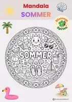 Vorschau - Mal- und Bastelvorlagen - Mandala Sommer - Deckblatt
