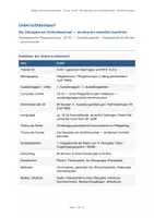 Vorschau - Stundenentwürfe - Unterrichtsentwurf Übergabe in der Pflege G-03 - Deckblatt