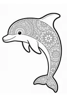 Vorschau - Mal- und Bastelvorlagen - Ausmalbilder Sommer - Meerestiere gefüllt mit Mandalas (1. - 4. Klasse) - Seite 2