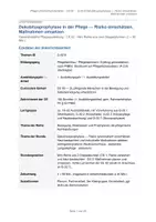 Vorschau - Stundenentwürfe - Unterrichtsentwurf Dekubitusprophylaxe Pflege G-02 - Seite 1