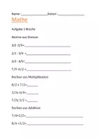 Vorschau - Arbeitsblätter - 31-03 AA Mathematik_Brüche - Seite 1