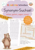 Vorschau - Arbeitsblätter - Kreatives Schreiben (Klasse 2,3,4) – Synonym-Suchsel: sagen, gehen, sehen, essen - Deckblatt