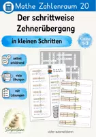 Vorschau - Unterrichtsreihen - Der schrittweise Zehnerübergang in kleinen Schritten - Deckblatt